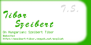 tibor szeibert business card